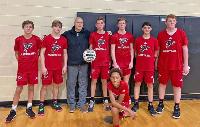 The Fairview Middle School Falcons Varsity Basketball Team are on their way to finishing the season undefeated for the first time in FMS history.   Dec. 16, 2019.