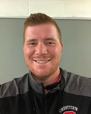 Jesse Campbell, an assistant football and wrestling coach at Crestview Schools, died Monday night in a crash on Ohio 545, according to the patrol.