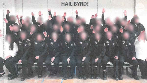 WV corrections cadets Nazi thumb