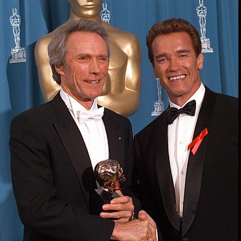 Clint Eastwood and Arnold Schwarzenegger at the 67