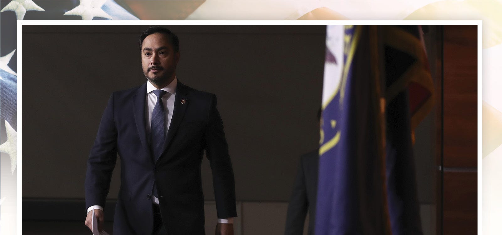 Congressional Hispanic Caucus chairman Rep. Joaquin Castro, D-TX, arrives for a news conference to discuss the Supreme Court case involving Deferred Action for Childhood Arrivals on November 12, 2019.