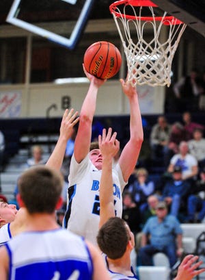 Great Falls High's Drew Wyman attempts a shot in Thursday's basketball game against Havre.
