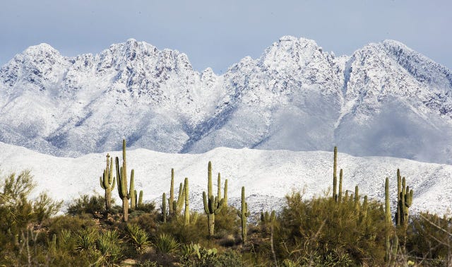 Fotos de Four Peaks: las montañas nevadas cerca de Phoenix