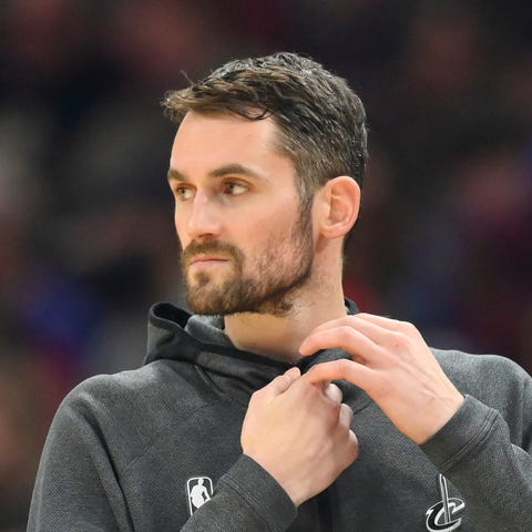 Cavaliers forward Kevin Love finished with 12 poin