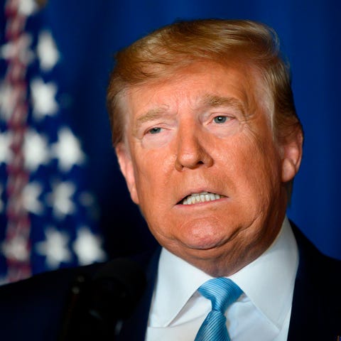 President Donald Trump makes a statement on Iran a