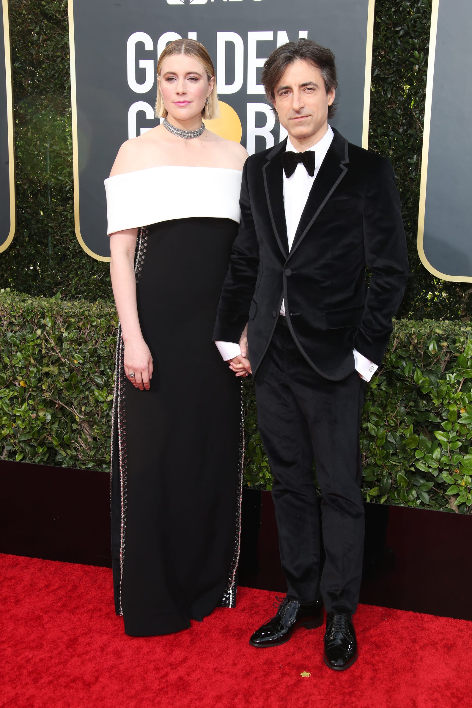 "Little Women" director Greta Gerwig, left, and her partner, "Marriage Story" director Noah Baumbach.