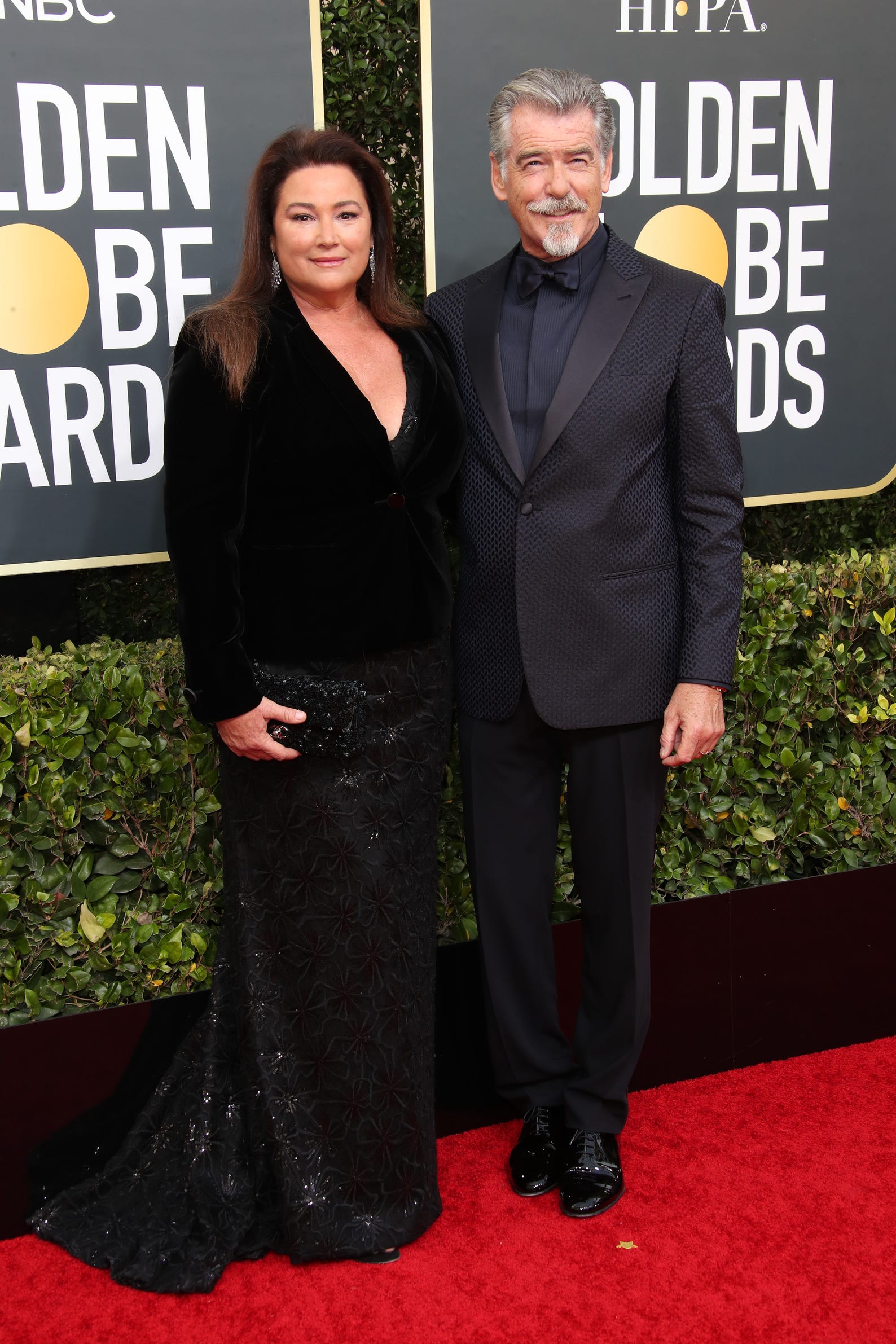 Keely Shaye Smith, left, and husband Pierce Brosnan