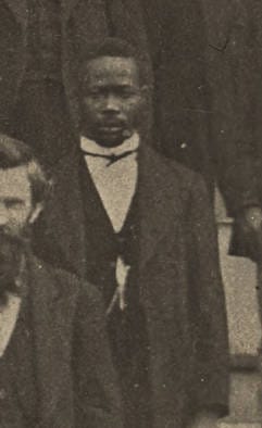 This 1872 photo shows Jeremiah Haralson at the beginning of his term in the Alabama Senate. Haralson managed to get a civil rights bill and an education funding bill through the chamber during his term.