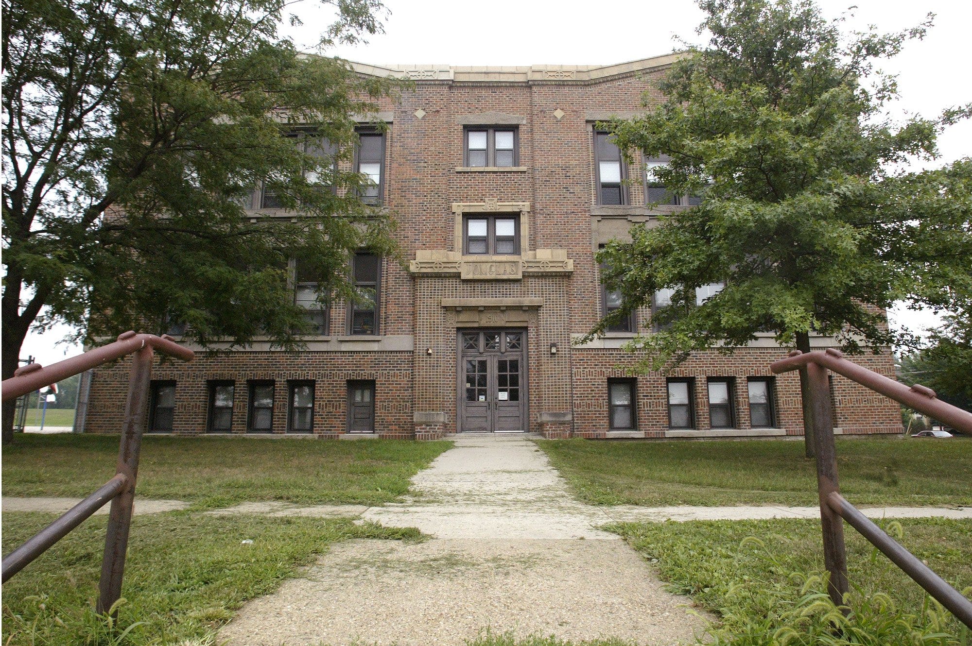 From 2002: The original section of Douglas Elementary School, which faces East 38th Street.