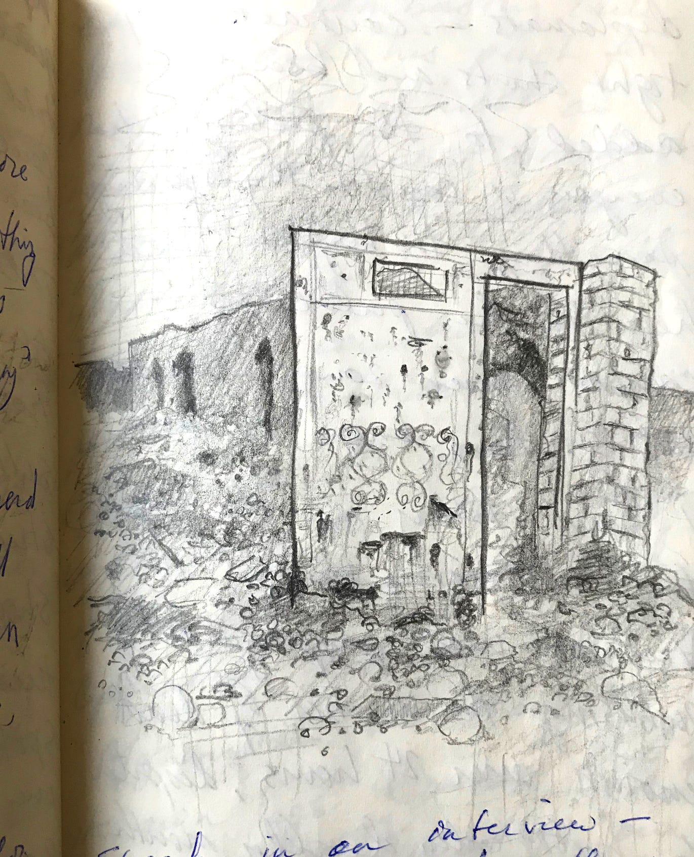 The airstrike ended with a 500-pound bomb on the compound belonging to a warlord on the ArmorGroup payroll. All that remains 10 years later is a blue steel door besides the rubble.