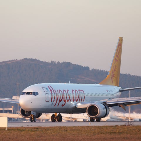 A Pegasus Airlines Boeing 737-800 skidded off the 