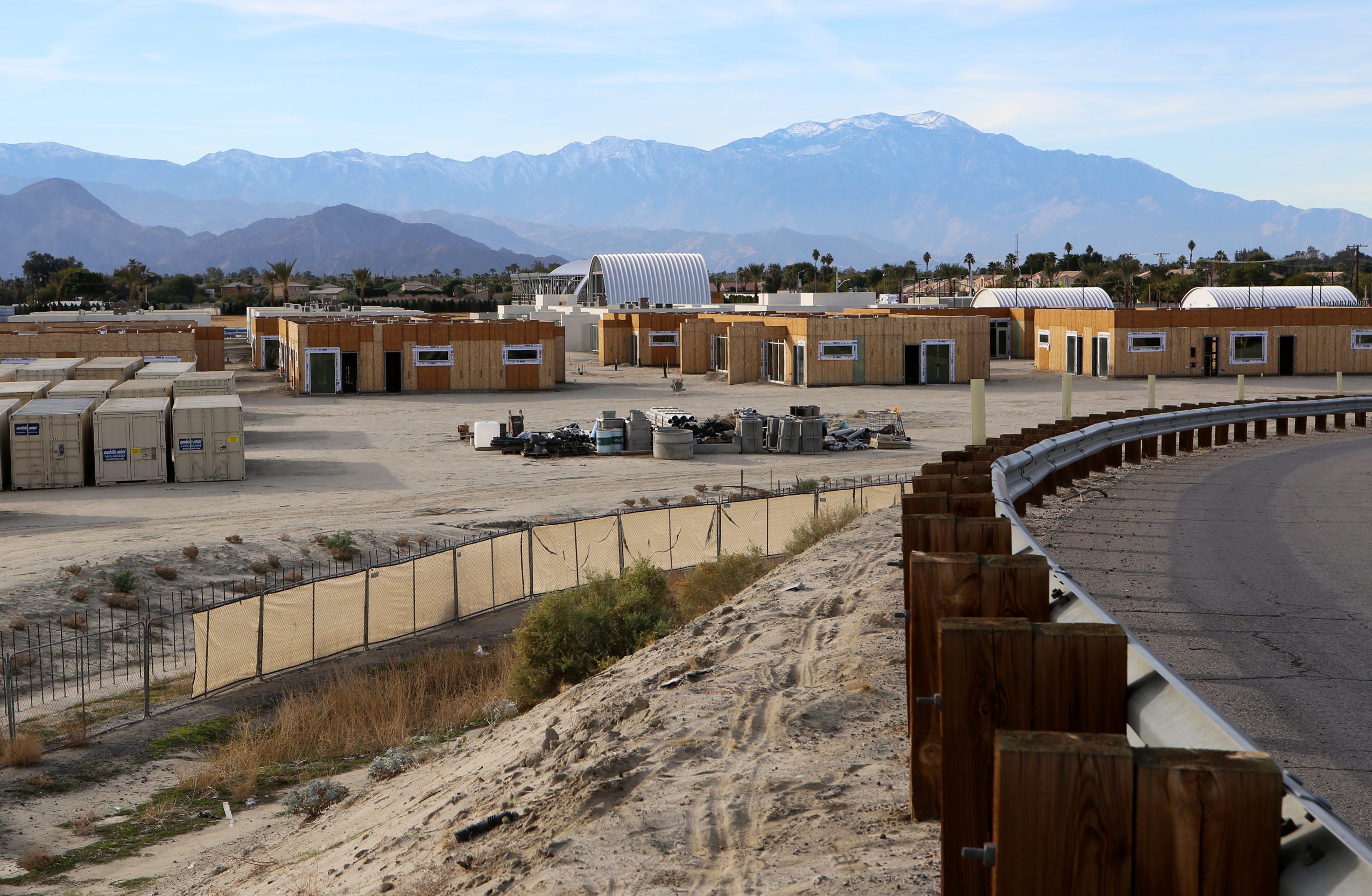 The construction site of Hotel Indigo is seen in this view from Dillon Road in Coachella, Calif., on Friday, January 3, 2020.