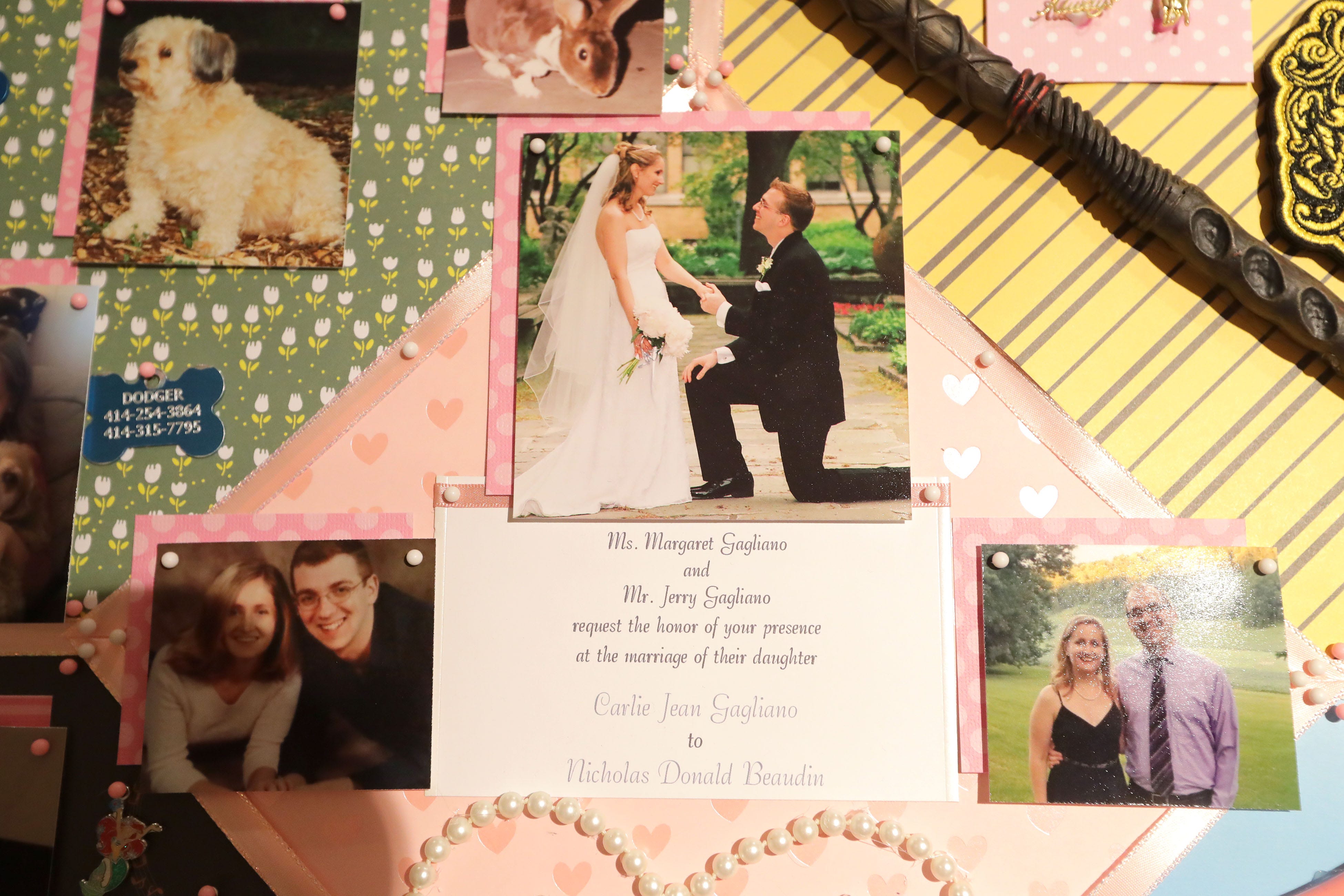 Nick Beaudin, husband of Carlie Beaudin, the Froedtert nurse practitioner who was beaten to death in Froedtert Hospital'sÂ parking garage, put together a framed collection of photos and memorabilia of Carlie, including their wedding photos in 2009. It's pictured in his home in Greendale on Wednesday, Jan. 8, 2020.    Photo by Mike De Sisti / Milwaukee Journal Sentinel