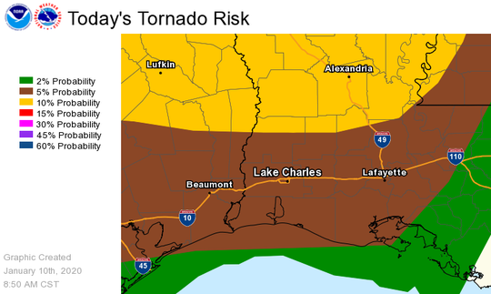 Acadiana weather: Slight chance of wind, hail, tornadoes