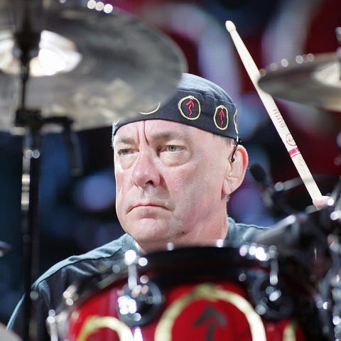 Rush drummer Neil Peart performs in Las Vegas, Nev