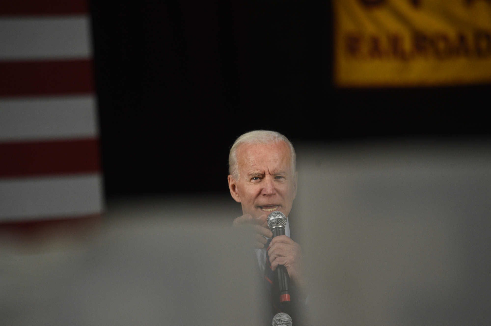 Presidential candidate Joe Biden speaks during a campaign rally at Sparks High School in Sparks, Nevada on Jan. 10, 2020.