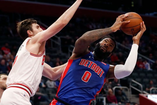 Pistons' Andre Drummond was ejected in the second half after replays showed him throwing the ball off the back of Bulls center Daniel Gaffordu2019s head.