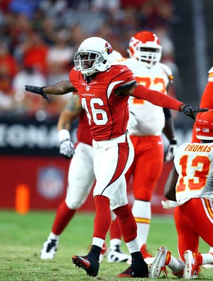 Former Arizona Cardinals cornerback Jimmy Legree (46) is in the Army now.