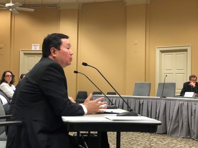 UM System President Mun Choi speaks to a House subcommittee about what he wants from the next state budget on Monday, Jan. 13, 2020.
