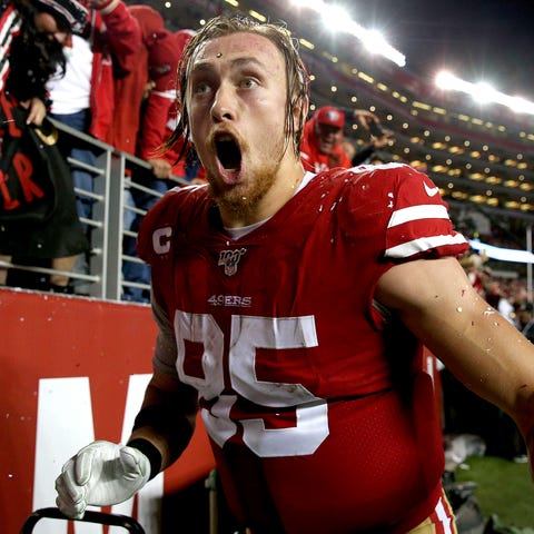San Francisco 49ers tight end George Kittle (85) c