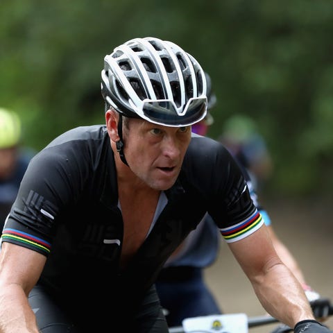 Lance Armstrong of the United States competes in D