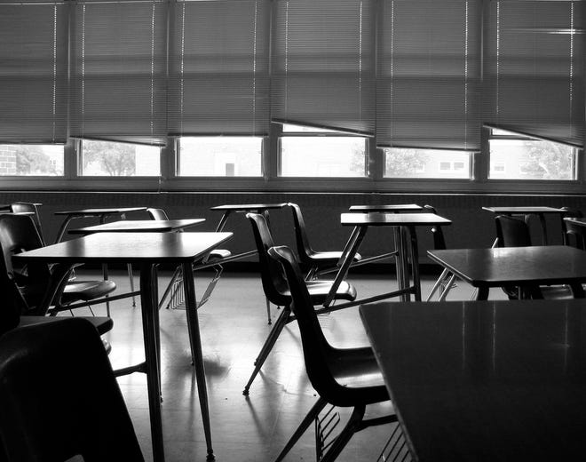 (Logo) empty classroom, truancy. York City School District has struggled with student truancy issues, recently remarking a need for more school attendance officers. The district is considering a grant-funded partnership with York City Police for a truancy officer to help with particularly difficult cases.