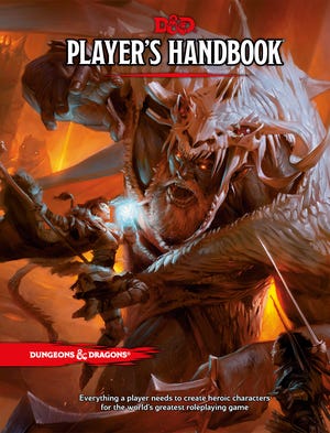 The "Player's Handbook" for the fifth edition of Dungeons & Dragons.