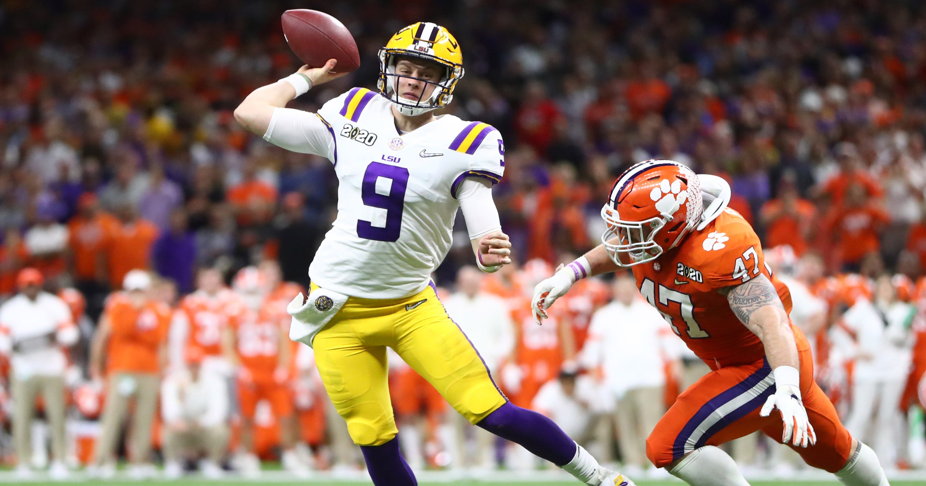 College Football All Bowl Team Includes Joe Burrow Lsu Stars