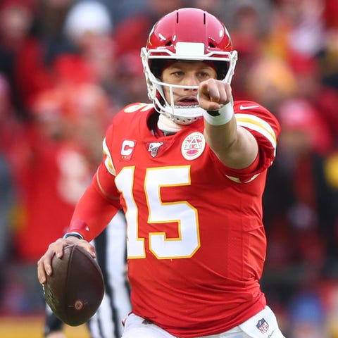 Patrick Mahomes threw for five touchdowns in the C