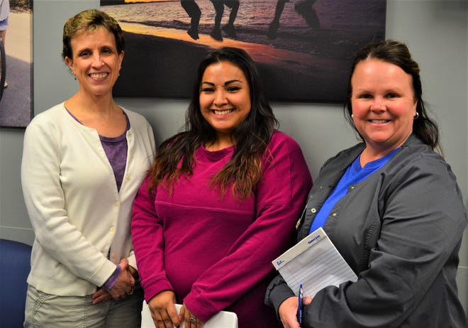 RN and WIC Director Angie Ruth, leift,  WIC breastfeeding peer Zeferina Andrade, center, and RN and WIC breastfeeding coordinator Tanya Halbeisen hope more people who are passionate about breastfeeding will join the Sandusky County Breastfeeding Coaltion.