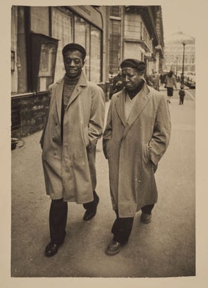 James Baldwin and Beauford Delaney, Paris, circa, 1960.  E