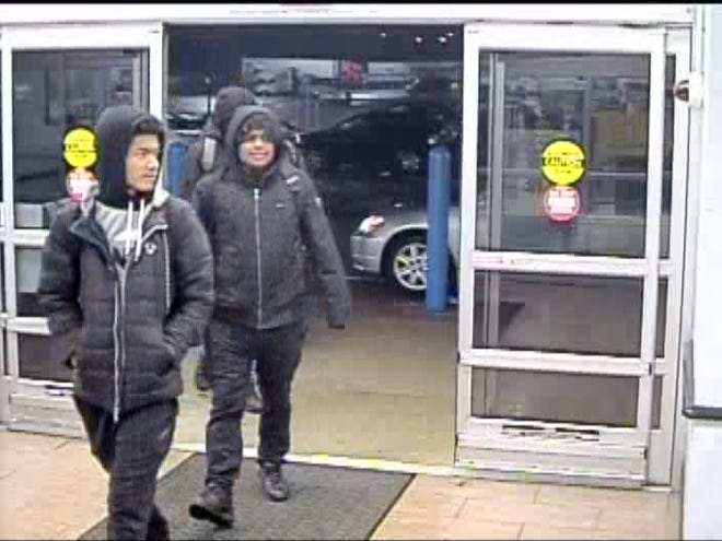 State police are seeking to identify four suspects accused of stealing video games from the Walmart store in Shrewsbury Township.