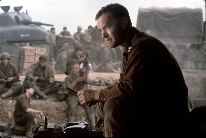 Tom Hanks leads the troops in Steven Spielberg's World War II classic