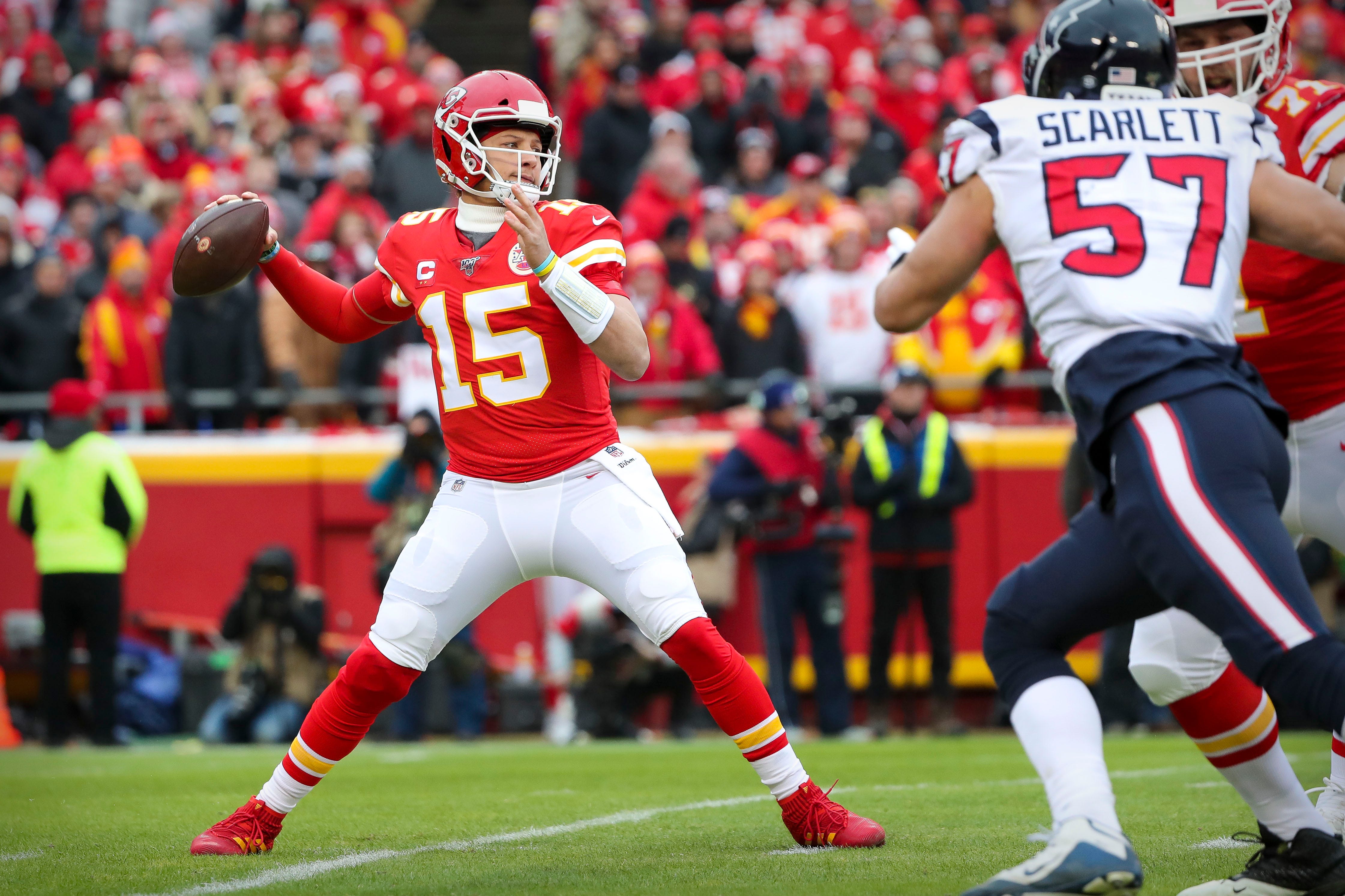 Patrick Mahomes has the Chiefs in their second consecutive AFC title game. 