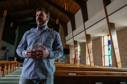 Jay Makowski, lay leader at University United Methodist Church in East Lansing, talks about the split in his church over gay marriage Friday, Jan. 17, 2020.