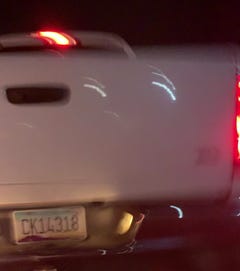 Photo of a truck believed to have run over and killed a man in a road-rage incident in Mesa on Jan. 11, 2020.