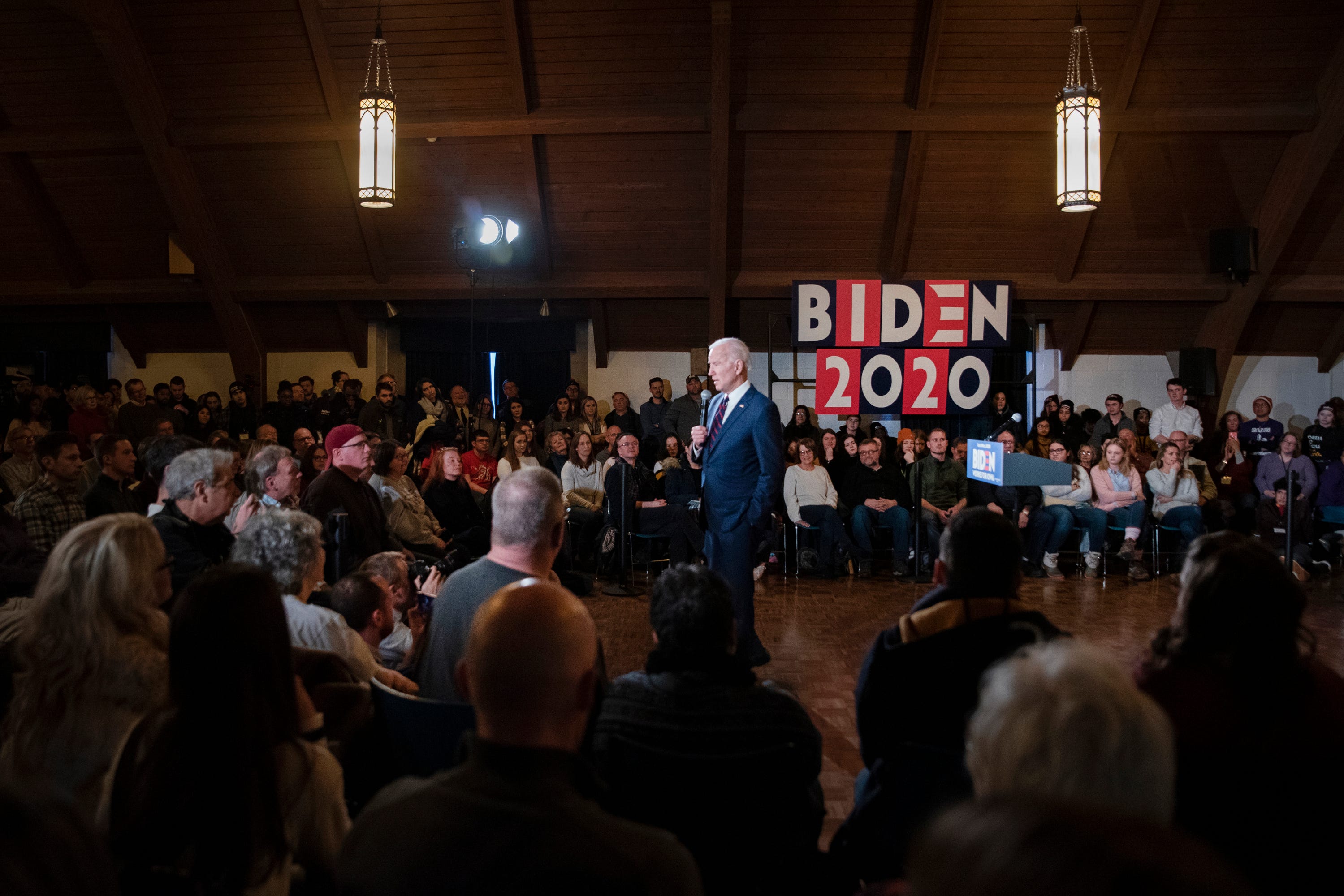 2:31 p.m., Indianola — Joe Biden speaks at Simpson College's Pfeiffer Hall.
