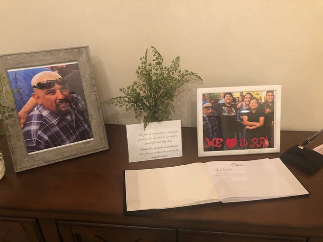 Family and friends gathered to honor Carlos Chavez Aguirre on Jan. 18, 2019, after he died pushing his daughter to safety in a hit-and-run crash the week before.