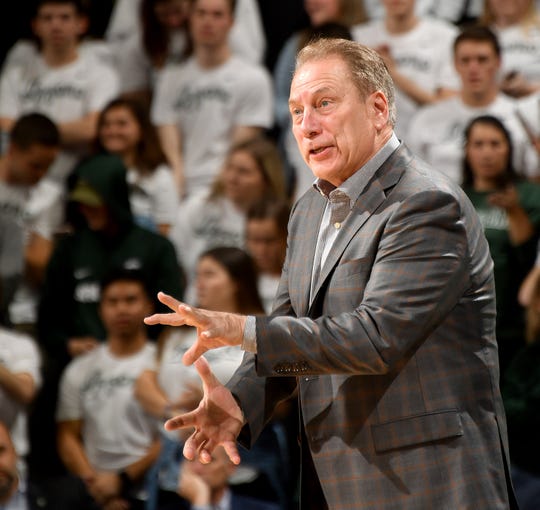 Tom Izzo and Michigan State used their 12-point victory on Friday at home against Wisconsin to move up in the latest Associated Press Top 25 poll released on Monday.