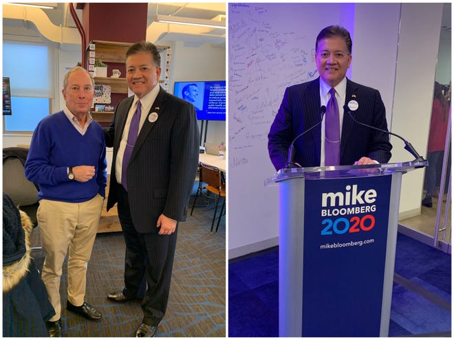 Las Cruces Mayor Ken Miyagishima attended a New York City campaign event for Democratic presidential candidate Michael Bloomberg on Jan. 21, 2020.