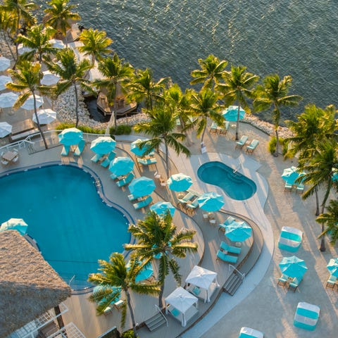 Here's an aerial view of the Bungalows Key Largo.
