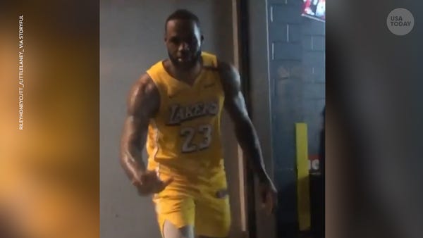 Little girl left stunned after Lakers star LeBron 