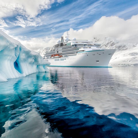 Crystal Cruises' expedition ship, Endeavour, is li