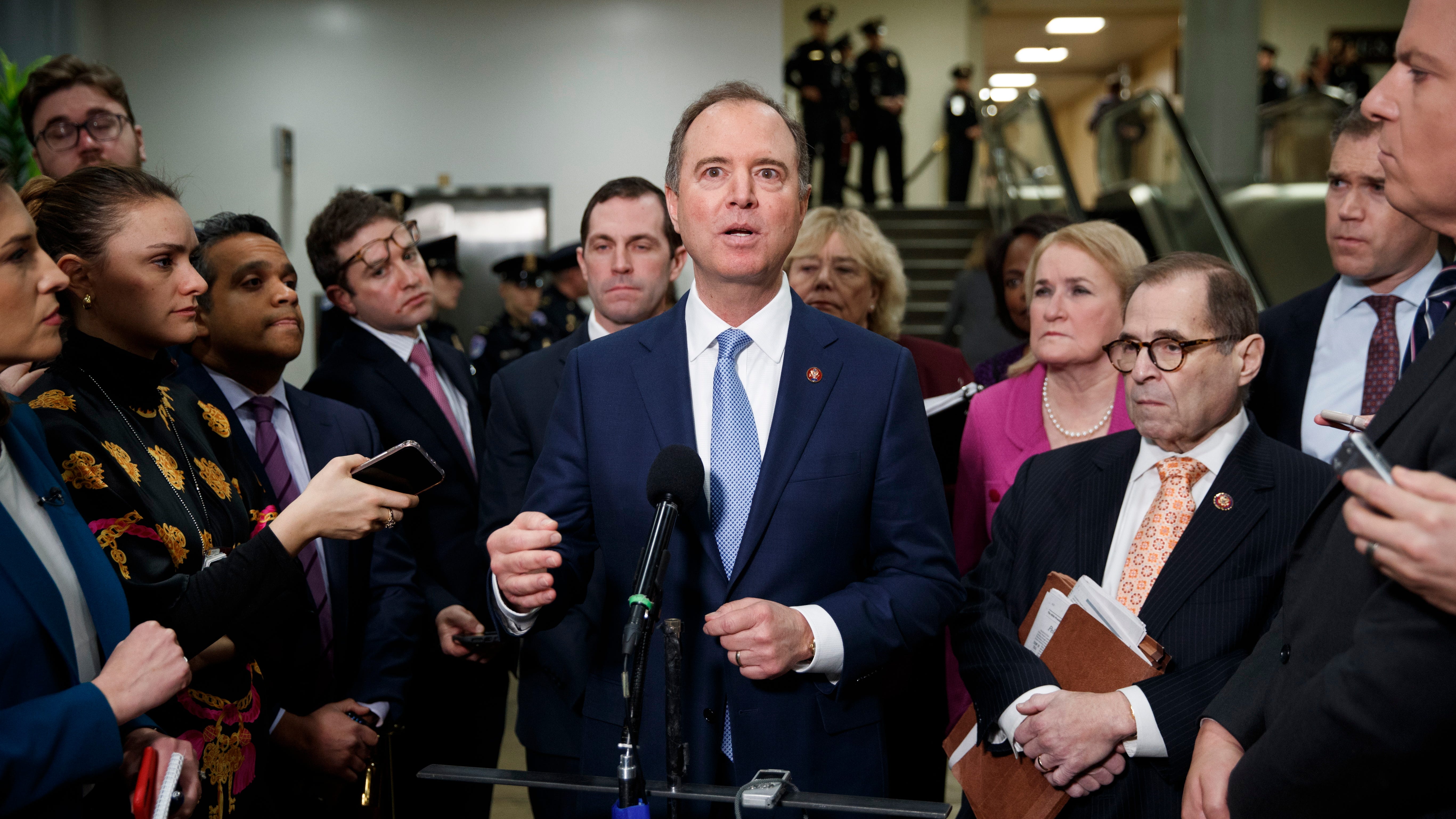 Impeachment updates: Democrats wrap up Trump trial opening arguments