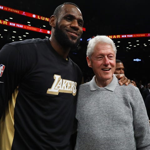 LeBron James and Bill Clinton