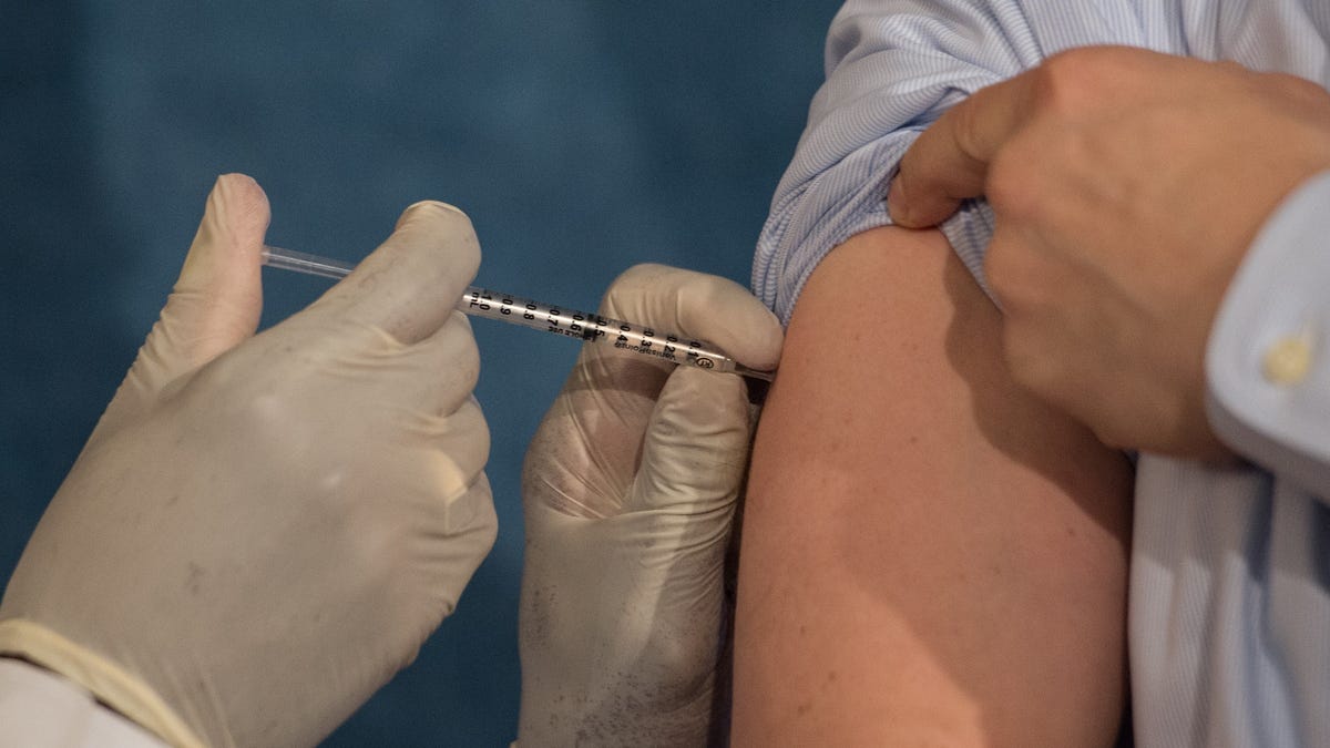 Tom Frieden, Director of the Centers for Disease Control and Prevention, receives a flu vaccine in this file photo.