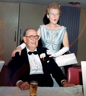Frank and Melba Bennett in 1967 at the Bob Hope Classic dinner dance.