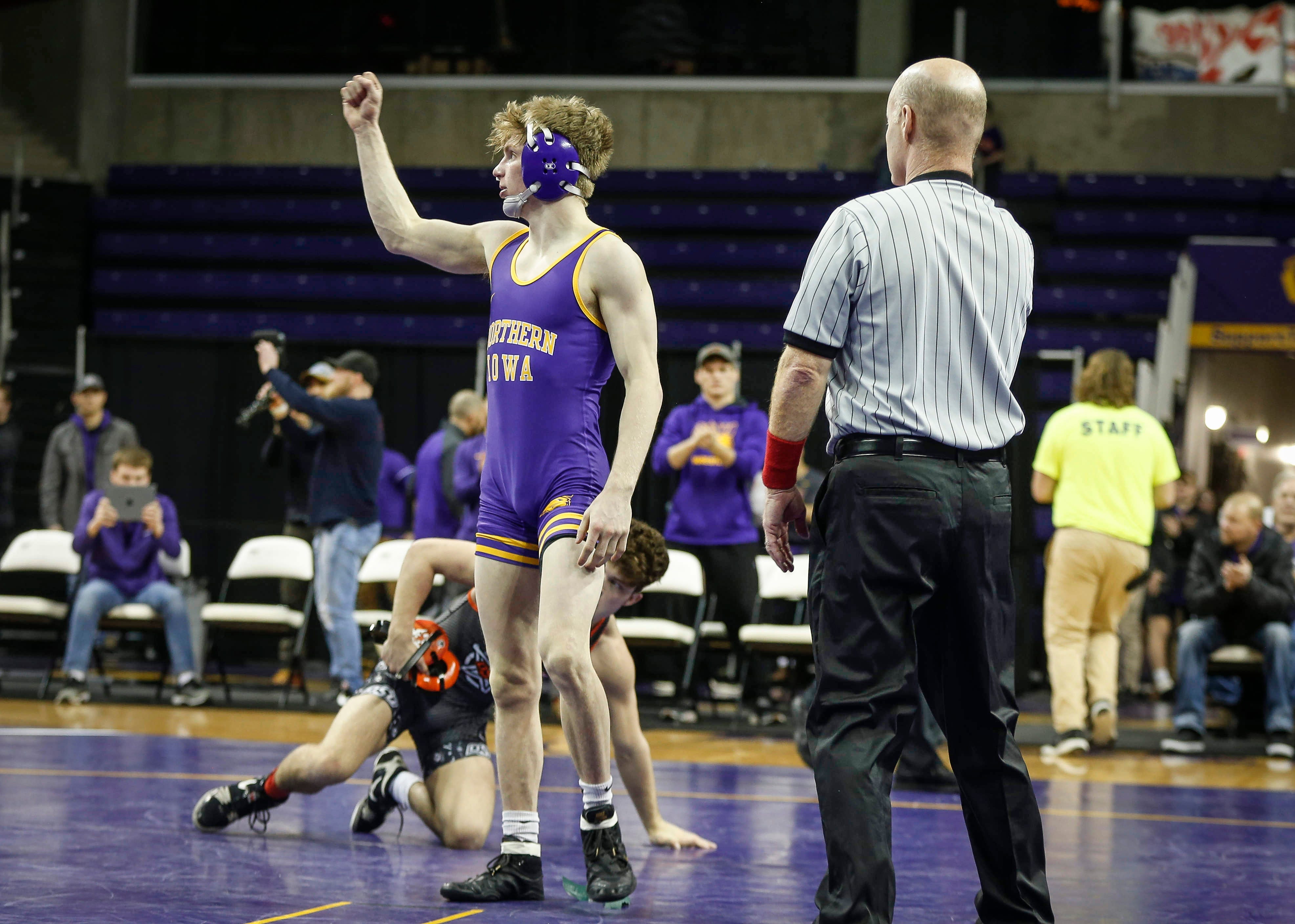 Wrestling Northern Iowa upsets 10thranked Oklahoma State at McLeod Center