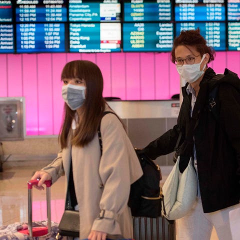 Some passengers arriving at Los Angeles Internatio