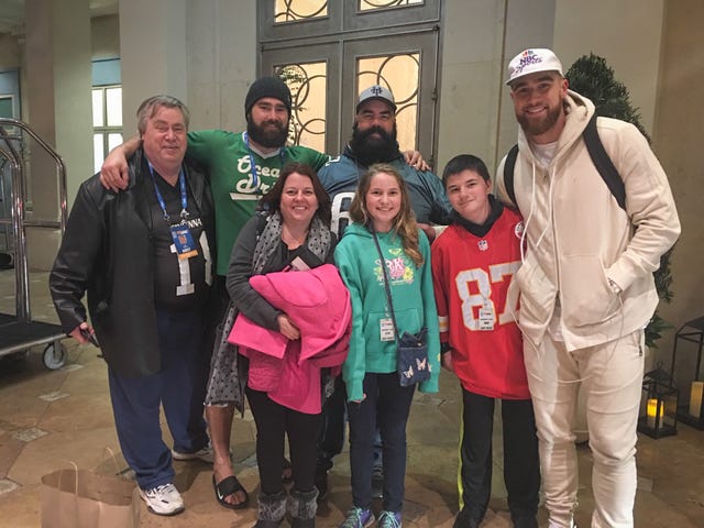 Photos Super Bowl A Tradition With The Kelce Family Featuring Nfl Stars Jason And Travis Kelce